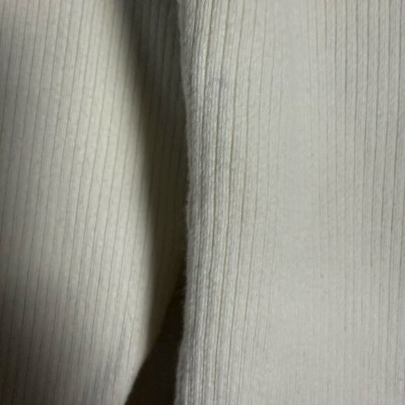 Good American Ivory White Ribbed Long Sleeve Cut Out Top Plus Size XXL - Picture 8 of 8